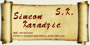 Simeon Karadžić vizit kartica